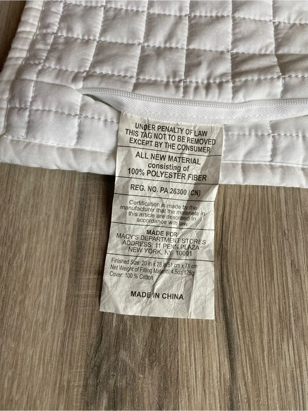 Hotel Collection Quilted White Pillow Sham